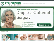 Tablet Screenshot of eyespecialistsofla.com